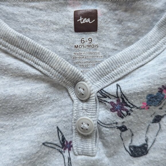 Tea Collection Reindeer Long Sleeved Dress - Size 6-9M - Picture 3 of 7